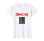 Cute Blow Me Retro Video Game Old School Gamer Women's T-Shirt White