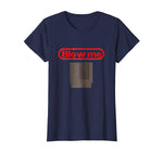 Cute Blow Me Retro Video Game Old School Gamer Women's T-Shirt Navy