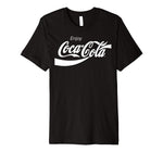 Hotest Coca Cola Retro White Enjoy Logo Premium Graphic Men's T-Shirt Black