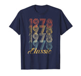 Hotest Cutecomfy 40th Birthday Gift Vintage 1978 Men Women Men's T-Shirt Navy