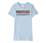 Great Vintage 1980s Style Geneseo Ny Women's T-Shirt Baby Blue