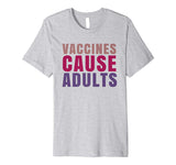 Cool Vaccines Cause Adults Retro Funny Science Men's T-Shirt Heather Grey