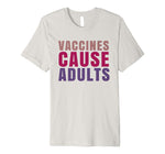 Cool Vaccines Cause Adults Retro Funny Science Men's T-Shirt Silver