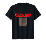 Cute Blow Me Retro Video Game Old School Gamer Men's T-Shirt Black