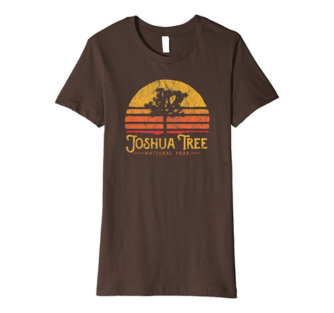 Great Vintage Joshua Tree National Park Retro Women's T-Shirt Brown