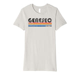 Great Vintage 1980s Style Geneseo Ny Women's T-Shirt Silver