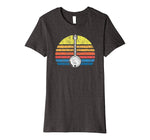 Wonderful Retro Banjo Sun Eighties Style Bluegrass Pickers Women's T-Shirt Dark Heather