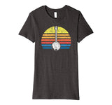 Wonderful Retro Banjo Sun Eighties Style Bluegrass Pickers Women's T-Shirt Dark Heather