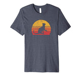 Cute Vintage Eighties Style Cat Retro Distressed Design Men's T-Shirt Heather Blue