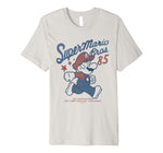 Cute Nintendo Super Mario Bros '85 Vintage Stars Premium Men's T-Shirt Silver