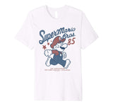 Cute Nintendo Super Mario Bros '85 Vintage Stars Premium Men's T-Shirt White