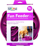 Outward Hound Fun Feeder Slo-Bowl Healthy Slow Feeding Dog Bowl, Large, Purple