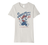 Cute Nintendo Super Mario Bros '85 Vintage Stars Premium Women's T-Shirt Silver