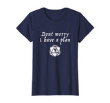 Cute Tabletop Rpg D20 Dungeons Dnd Game Retro Gift Women's T-Shirt Navy
