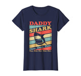 Great Retro Vintage Daddy Shark Women's T-Shirt Navy