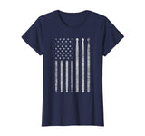 Wonderful Vintage Drum Drummer Usa American Flag Tee Gift Women's T-Shirt Navy