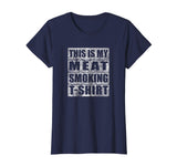 Funny Funny Gift Bbq Smoker Retro Tee My Meat Smoking Women's T-Shirt Navy