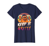 Great Retro Vintage Hockey_keep_it_gritty_flyers_mascot_ Women's T-Shirt Navy