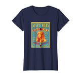 Funny Radio Lovely Woman Funny Vintage Rock Band 1970s Women's T-Shirt Navy