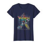 Beautiful Voltron Retro Defender Rainbow Graphic Women's T-Shirt Navy