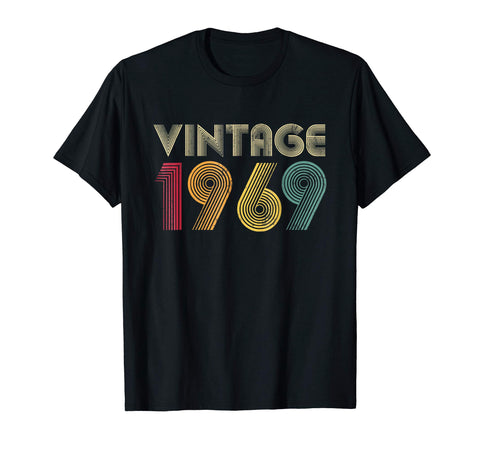 Funny 50th Birthday Gift Vintage 1969 Classic Men Women Men's T-Shirt Black