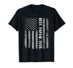 Cute Best Papaw Ever Vintage American Flag Men's T-Shirt Black
