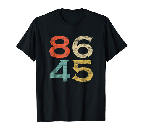 Cute Classic Vintage Style 86 45 Anti Trump Men's T-Shirt Black
