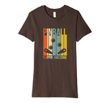Cute Pinball Retro Women's T-Shirt Brown