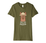 Funny Drama Llama Smokey Llama Vintage Prevent Drama Funny Tee Women's T-Shirt Olive