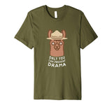 Funny Drama Llama Smokey Llama Vintage Prevent Drama Funny Tee Men's T-Shirt Olive