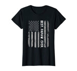 Cute Best Papaw Ever Vintage American Flag Women's T-Shirt Black