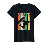 Cool Skateboarder Retro Vintage Skateboarding Tee Women's T-Shirt Black