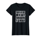 Funny Funny Gift Bbq Smoker Retro Tee My Meat Smoking Women's T-Shirt Black