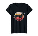 Funny Vintage Retro Dachshund Weiner Dog Mother Dad Gift Women's T-Shirt Black