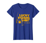 Cutest Lucky Fishing Do Not Wash Vintage Fishing Lover Women's T-Shirt Royal Blue