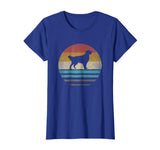 Cutest Golden Retriever Dog Retro Vintage 70s Silhouette Gift Women's T-Shirt Royal Blue