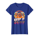 Great Retro Vintage Hockey_keep_it_gritty_flyers_mascot_ Women's T-Shirt Royal Blue