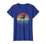 Wonderful Chihuahua Dog Retro Vintage 70s Silhouette Breed Gift Women's T-Shirt Royal Blue
