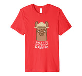 Funny Drama Llama Smokey Llama Vintage Prevent Drama Funny Tee Men's T-Shirt Red