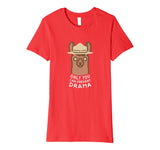 Funny Drama Llama Smokey Llama Vintage Prevent Drama Funny Tee Women's T-Shirt Red