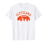 Great Downtown Cleveland City Skyline Football Vintage Fan Men's T-Shirt White