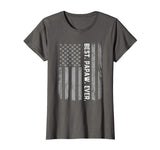 Cute Best Papaw Ever Vintage American Flag Women's T-Shirt Asphalt