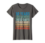 Wonderful 10 Years Old 10th Birthday Vintage Retro 120 Months Women's T-Shirt Asphalt
