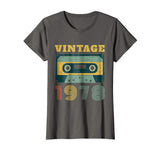 Funny 40th Birthday Gift Vintage 1978 Year Old Mixtape Women's T-Shirt Asphalt