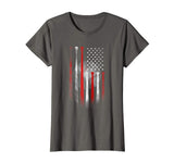 Wonderful American Flag Vintage Baseball Flag Dad Mom Tee Women's T-Shirt Asphalt