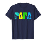 Beautiful Retro Golfing Papa . Golf Gifts For Fathers Day Men's T-Shirt Navy