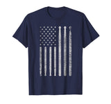Wonderful Vintage Drum Drummer Usa American Flag Tee Gift Men's T-Shirt Navy