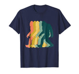 Wonderful Vintage Retro 1970s Style Rainbow Bigfoot Silhouette Men's T-Shirt Navy