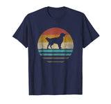 Cutest Golden Retriever Dog Retro Vintage 70s Silhouette Gift Men's T-Shirt Navy