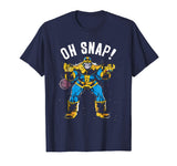 Funny Marvel Thanos Space Oh Snap! Retro Comic Style Men's T-Shirt Navy
